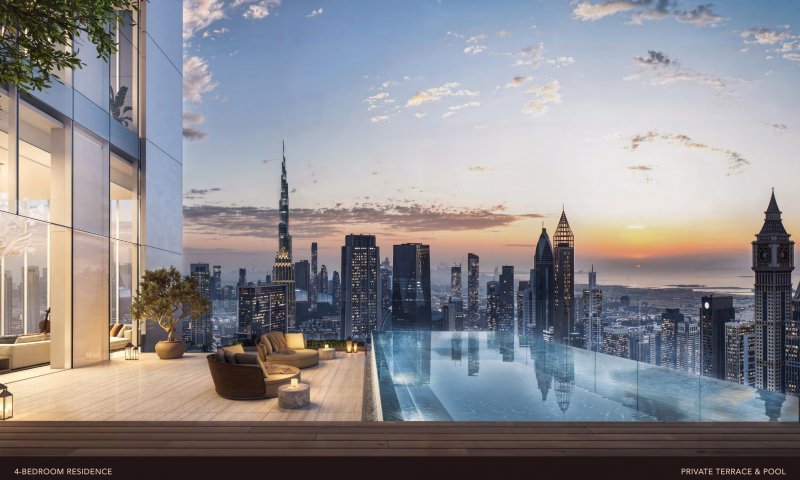 4BR D1 Dubái, Emirates Towers – Residencias de servicio ultra lujosas