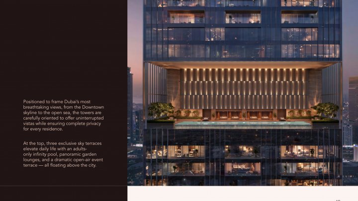 3 BR C1A-N2 Dubái, Emirates Towers – Residencias de servicio ultra lujosas