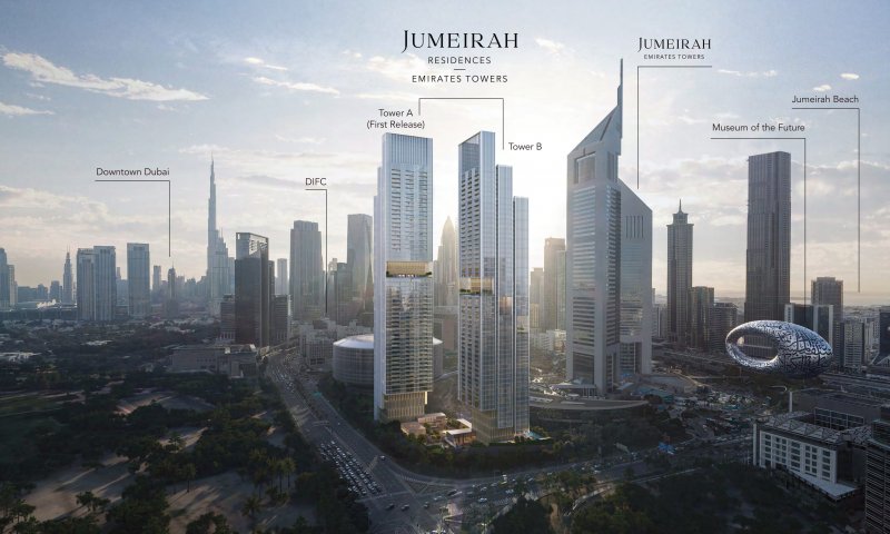 2 BR B3-E Dubái, Emirates Towers – Residencias de servicio ultra lujosas