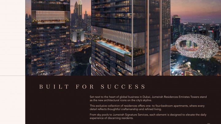 2 BR B1-N1 Dubaï, Emirates Towers – Résidences ultra-luxueuses avec services