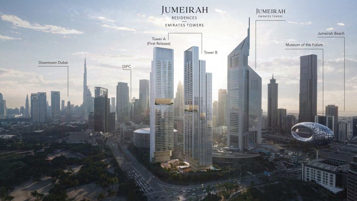 2 BR B1 (M1) Dubai, Emirates Towers – Residenze di lusso con servizi di altissimo livello