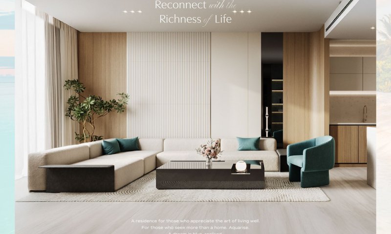 2BR T6 Résidences exquisitement conçues avec un design fluide