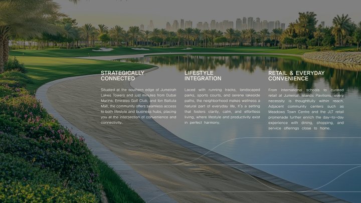 Dubai Jumeirah Islands Residencias exclusivas frente al agua