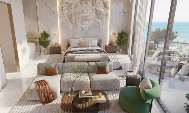 Ras Al Khaimah, Île Al Marjan - Vie de luxe avec vue panoramique sur la mer